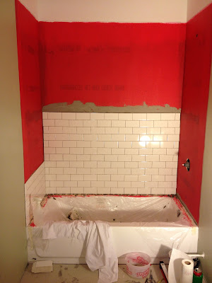 Tiled Tub Surround…the beginning